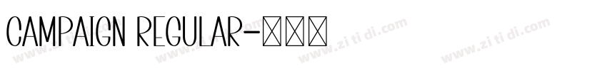 Campaign Regular字体转换